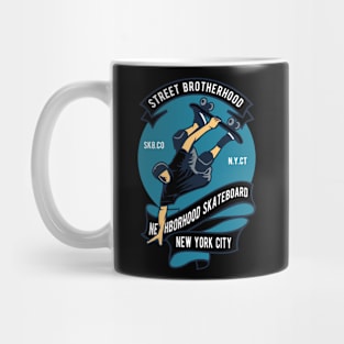 Skateboard Street Brotherhood, Vintage Retro Classic Mug